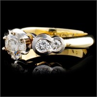 1.30ctw Two-tone Diamond Ring in 14K