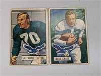 1951 Bowman (2 Diff Eagles) #11,#47 Creases