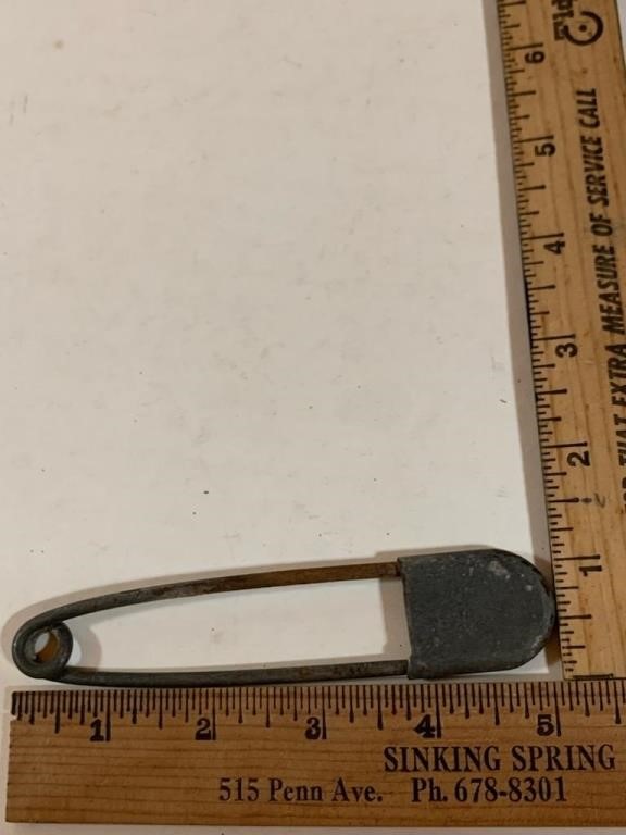 antique safety pin large