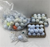Golf balls and tees - approximately 110 balls/ 30
