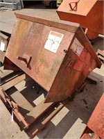 FPT rolling dumpster on casters