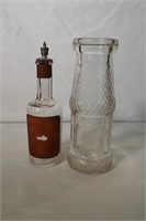 2 Pcs Antique Glass Bottle & Larkin Soap Bottle