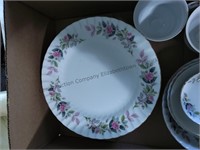 Box lot of china dishes see photos for patterns