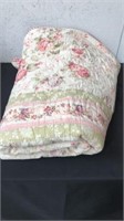 Pink floral quilt (queen possible)