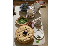 China Teapots, Dishes & Decorative Pie