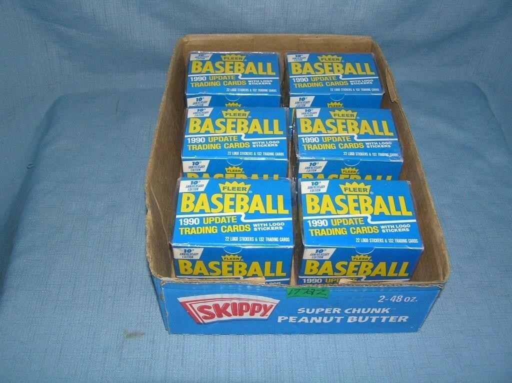 Box full of Fleer Update baseball traded card sets