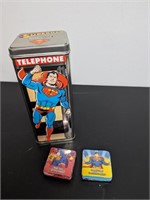 Superman Tin Telephone Booth Bank