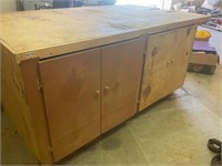 Large Wood Cabinet- Table- Sizes in pics