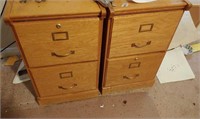 (3) Wood File Cabinets