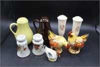 Assorted Vintage S & P Shakers Fiestaware and more