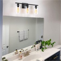 3-Light Bathroom Vanity Light, Industrial Wall Sce