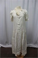 Three Vintage Ladies' White Boho Dresses