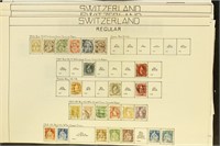 Switzerland Stamps Used and Mint hinged on old pag