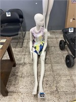 LOUNGING MANNEQUIN W/ DRESS