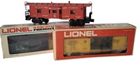 THREE VINTAGE LIONEL TRAIN CARS