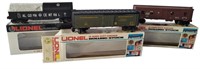 THREE VINTAGE LIONEL ROLLING STOCK CARS IN BOXES