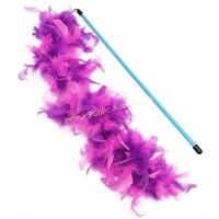 Kitty City Purple Feather Boa Cat Wand