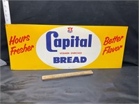 Vintage Capital Bread sign metal