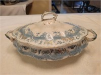 JOHNSON BROS. CERAMIC COVERED VEGETABLE DISH