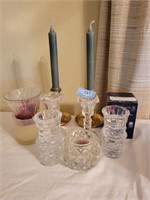 CANDLE HOLDERS, CANDLE STICKS, ETC.