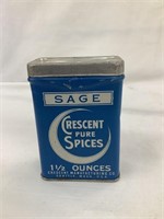 Crescent Pure Spices Sage Tin, 3 1/4”T