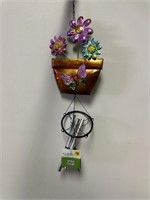 TrueLiving Outdoors Metallic Flower Pot Windchime