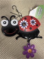 TrueLiving Outdoors Metal Ladybug Hanging Decor