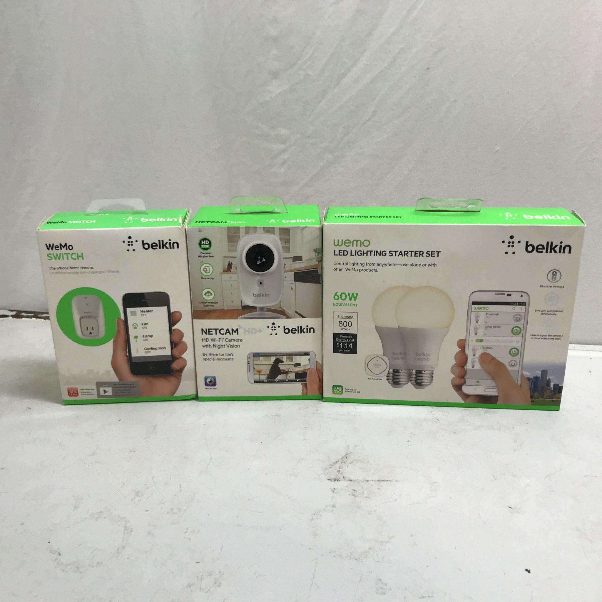 3 New Belkin Switch Webcam Lighting Sets