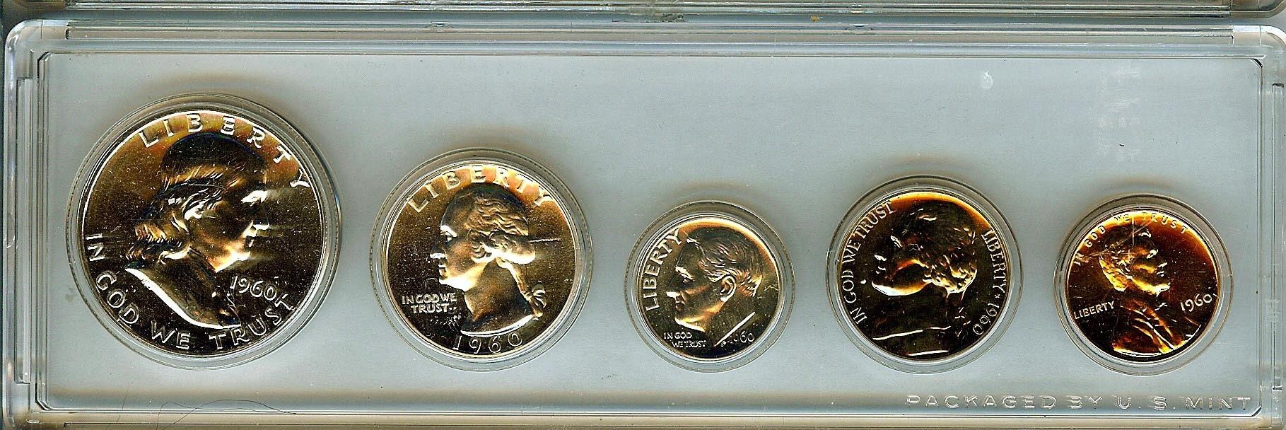 1960 Silver U.S. Proof Set In Display Case