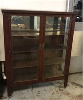 Vintage curio cabinet  with glass sides and