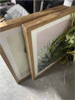 ARTIFICITAL PLANT AND PAIR OF PICTURES