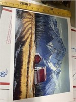 SINGED "PIONEER PEAK, AK" PRINT