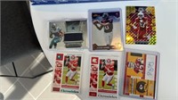 6 Cards Football Lot: Patrick Mahomes II, Michael