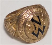 10K Gold 1961 Mens Athletic Award Ring