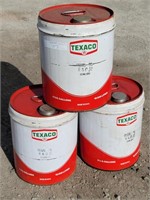 (3) Texaco Oil Cans (empty)