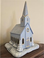 Vintage ceramic light up church