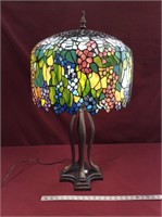 Tiffany Style Stained Glass Wisteria Lamp