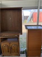 Lot with furniture, book cases, storage cabinet, f