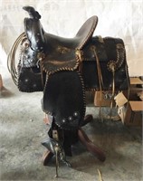 "Cowboy Band" Saddle, Lariat & Picture