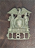 Vintage 1920's NYPD Badge 181
