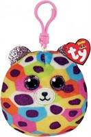 Ty SquishABoos Plush Keychain Clip Leopard Giselle