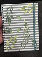 Green Striped 7.3in x 9.5in Stationery Journal
