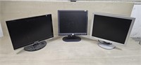 (3) Computer Monitors