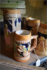 Pitcher and Steins Made in Japan