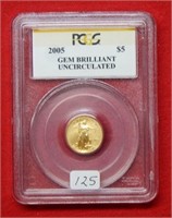 2005 $5 Gold Coin PCGS Gem BU