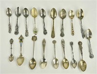 18 Sterling Silver Souvenir Spoons