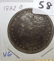 1882-O Morgan silver dollar