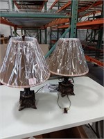Two Table lamps with shades, 30 x 7