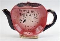 VINTAGE MID CENTURY PORCELAIN TEA BAG HOLDER