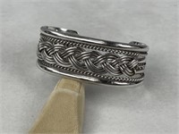 Sterling Silver Navajo Braided Twist Cuff Bracelet